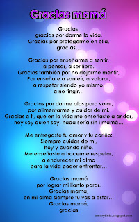 poema dia de la madre gracias mamá