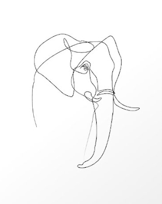 Minimalistic-Lines-Elephant-Tattoo-Design