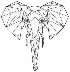 Geometric-Elephant-Head-Tattoo-Design