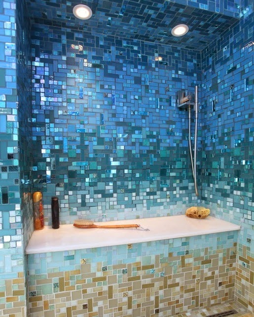 blue tiles bathroom