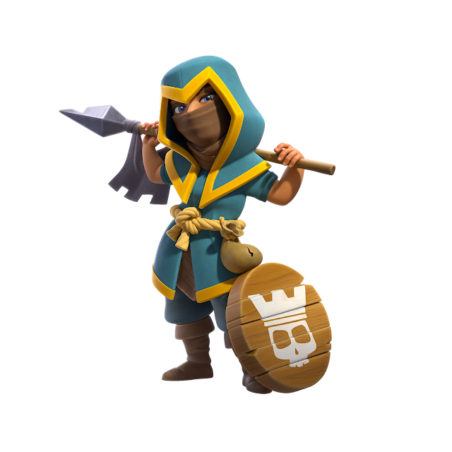 Clash of Clans Royale Champion Rogue champion skin render png