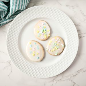 feature image of easter egg cookies