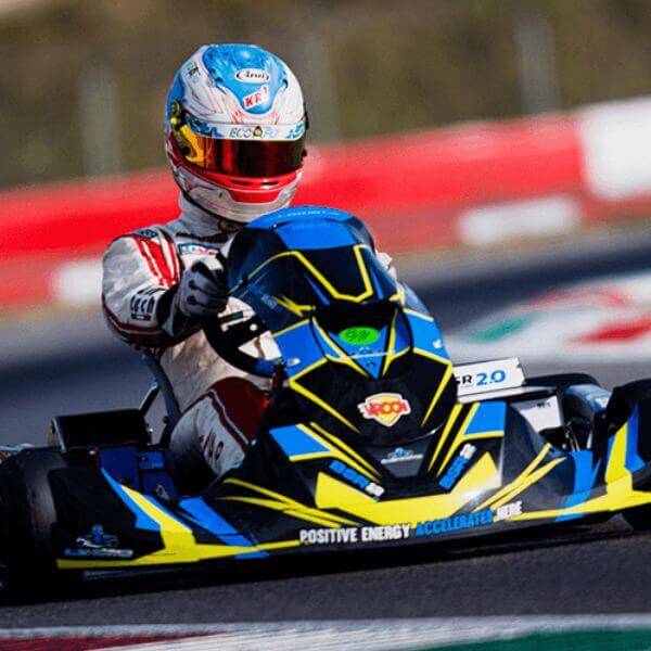 Blue Shock Race electric championship karts with worlds fastest top speed record