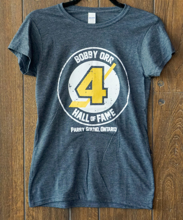 Ladies Grey Distressed Colour Logo T-shirt