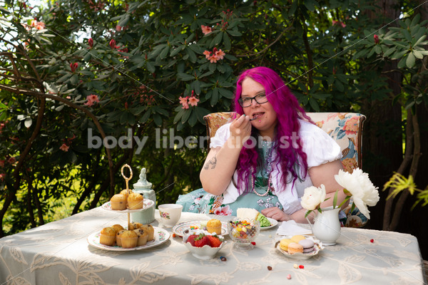 Plus-Size Woman at Tea Party - Body Liberation Photos