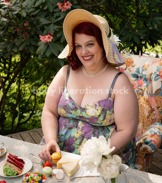 Plus-Size Woman at Tea Party - Body Liberation Photos