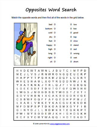 Opposite Word Search 2