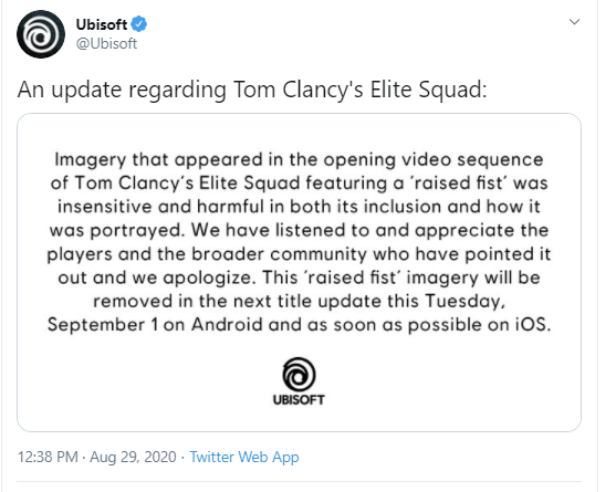 Ubisoft's Tom Clancy's Elite Squad Removes 'Black Power' Imagery After Being Accused of Casting Black Lives Matter Protestors As Villains