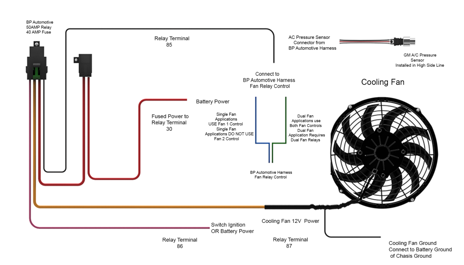 Cooling Fan Wiring Diagram