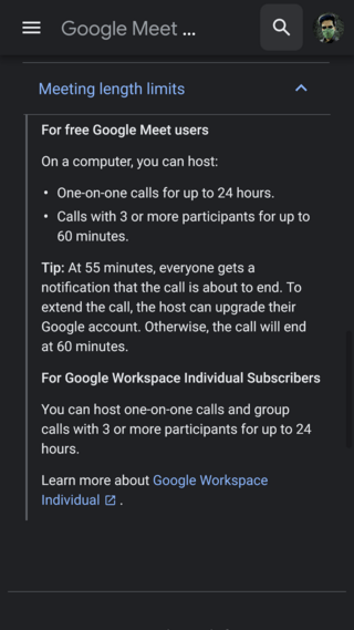 Google meet participant limit 2021