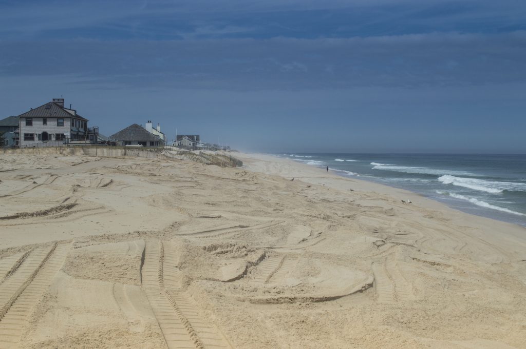 Brick Beach III, with sand covering the sea wall, May 11, 2016. (Photo: Daniel Nee)