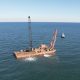 A barge in place to salvage the Susan Rose almost a year to the day it sank off Point Pleasant Beach, N.J., Nov. 10, 2024. (Photo: John Barrett)