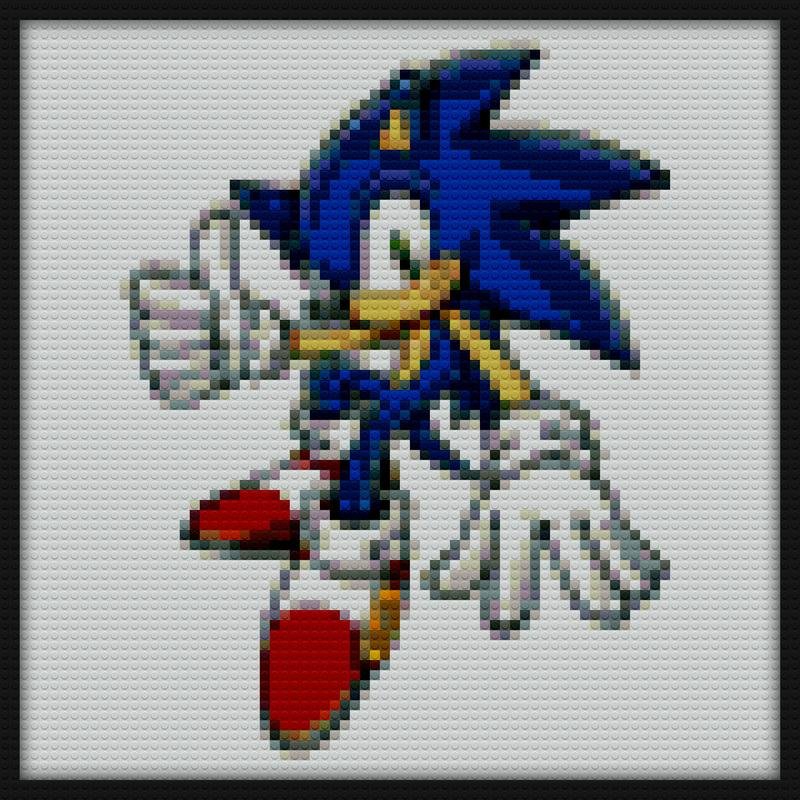 Sonic the Hedgehog Bricks Art - Mosaic Blocks