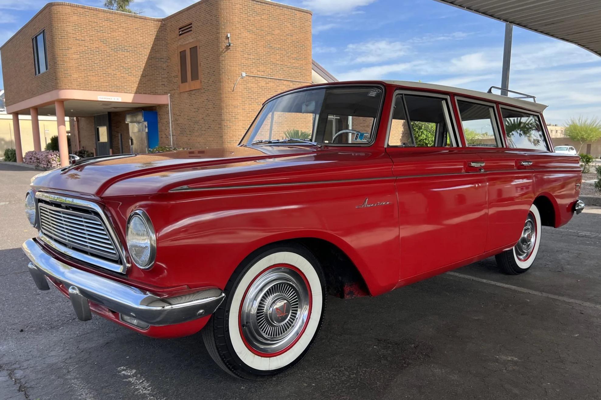 No Reserve: 1962 Rambler American Custom 4-Door Wagon 3-Speed