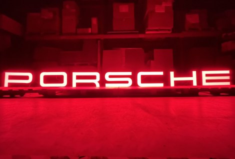 Illuminated Porsche Sign