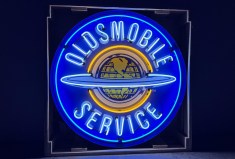 No Reserve: Neon Oldsmobile Service Sign