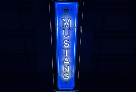 Neon Ford Mustang Sign