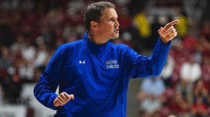 McNeese State basketball coach Will Wade on the sidelines.