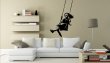 Banksy Style Swinging Girl - Large Wall Sticker