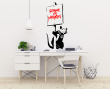 Banksy 'Because I'm Worthless' Rat with Sign Graffiti Artwork Vinyl Wall Sticker