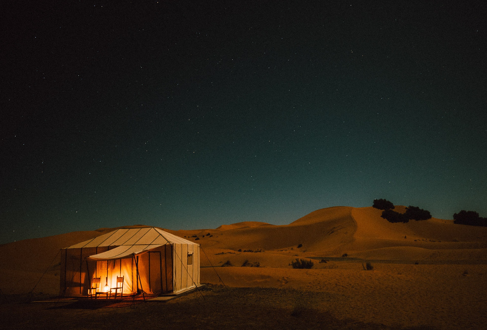 Sahara Desert In Scenery Night Wallpapers