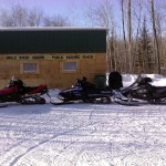 Sleds at Warming Shack