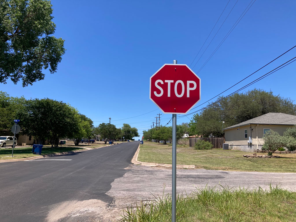 Stop Sign On Street