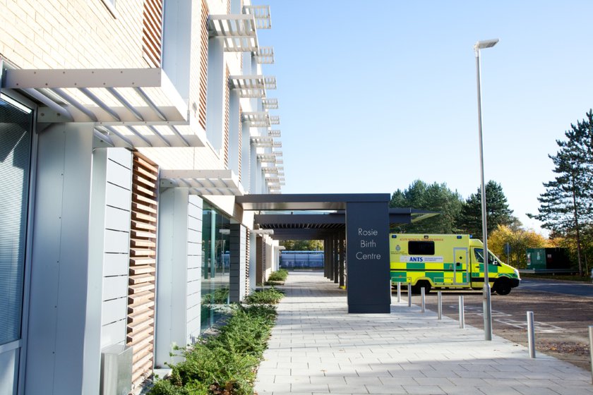 Entrance to the Rosie Birth Centre