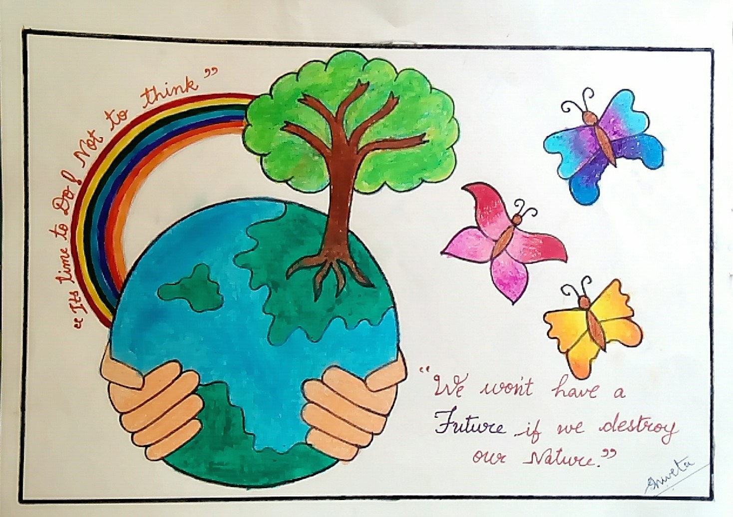 Save Earth Drawing