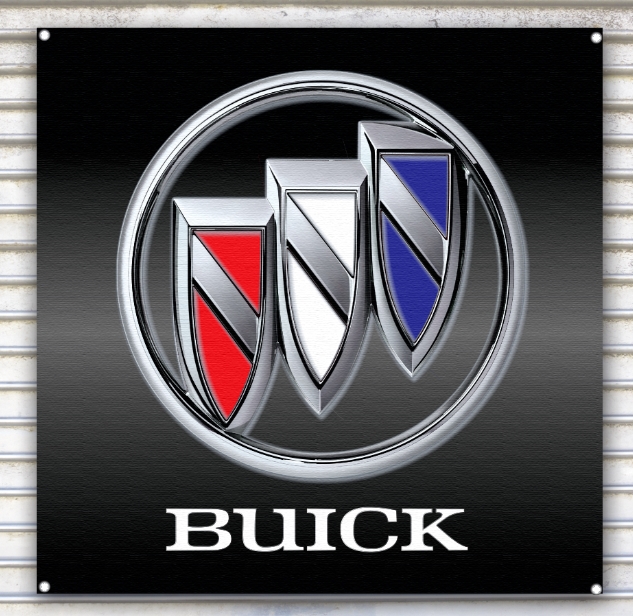 Buick Banners Authorized Service Triple Shield Crest Emblem