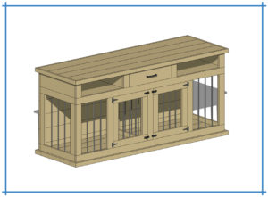 diy plan for double dog kennel tv stand