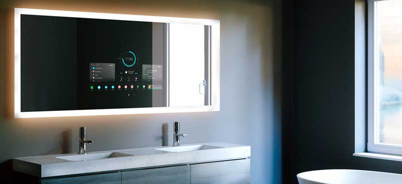 Smart Mirror in Bathroom