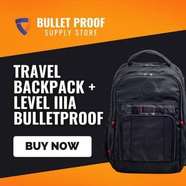 Travel Backpack + Level IIIA Bulletproof Armor Plate Package