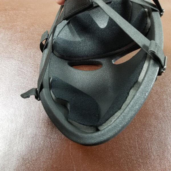 Black NIJ Level IIIA+ Full Face Bulletproof Mask inside view