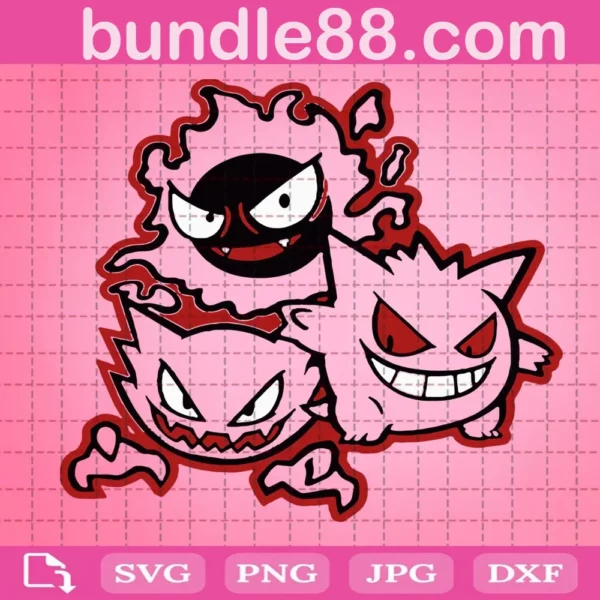 Gengar Pokemon Svg SVG PNG DXF EPS Designs Download February 2024