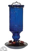 Antique Glass Hummingbird Feeder 16 oz - Cobalt