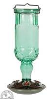 Antique Glass Hummingbird Feeder 24 oz - Green