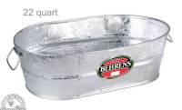 Behrens Galvanized Steel Oval Tub 22 Quart