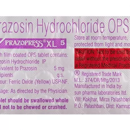 Prazopress XL 5 Tablets 30s Pack