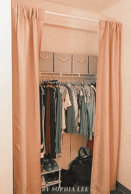 college dorm closet