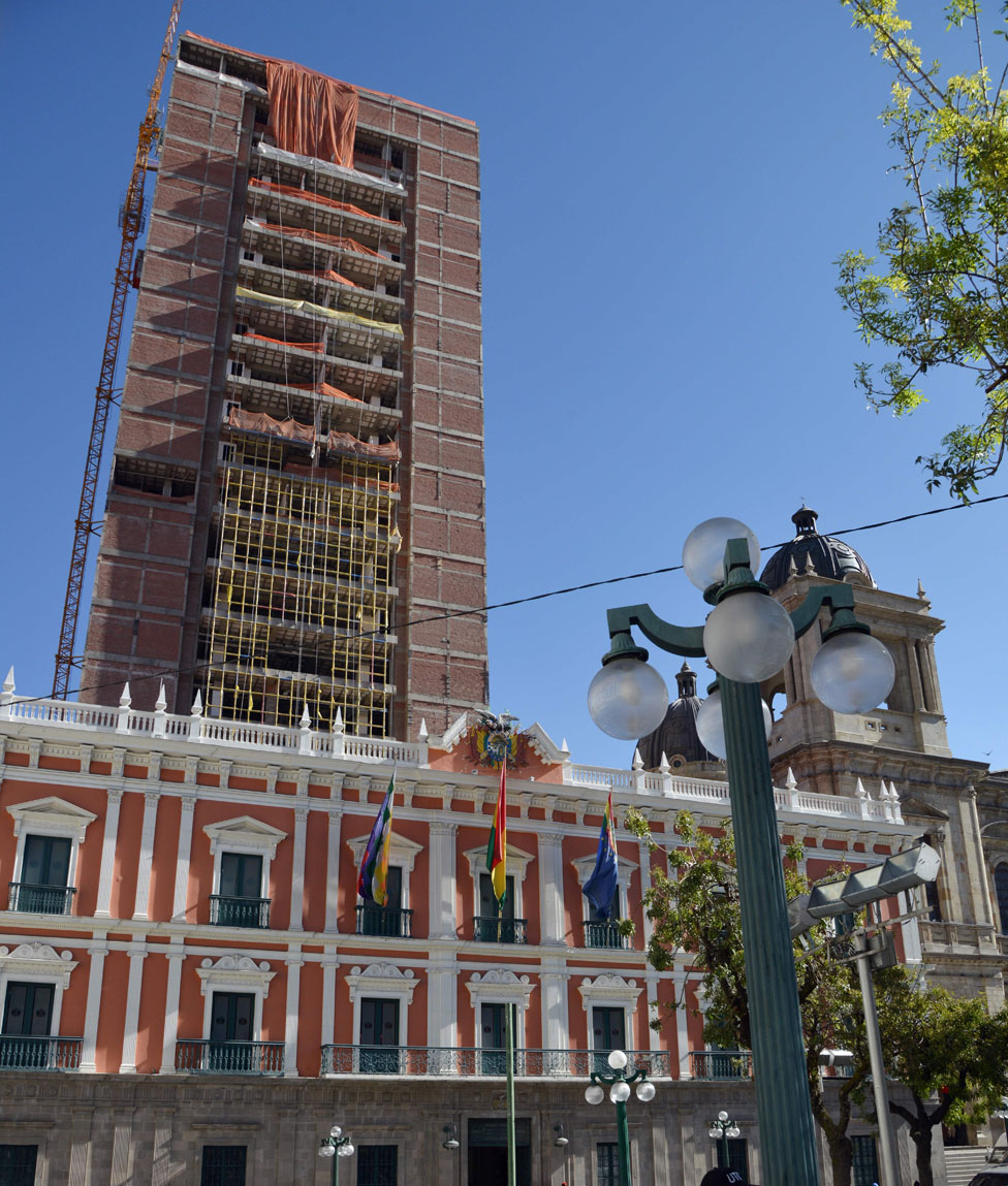 La Casa Grande del Pueblo en construcción, en 2017