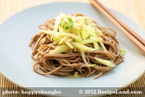 Sunomono or Japanese Noodle and Cucumber Salad