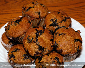 Low-Fat Blueberry Buttermilk Bran Muffins