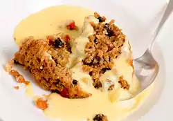 Christmas Pudding With Vanilla-Bean Custard