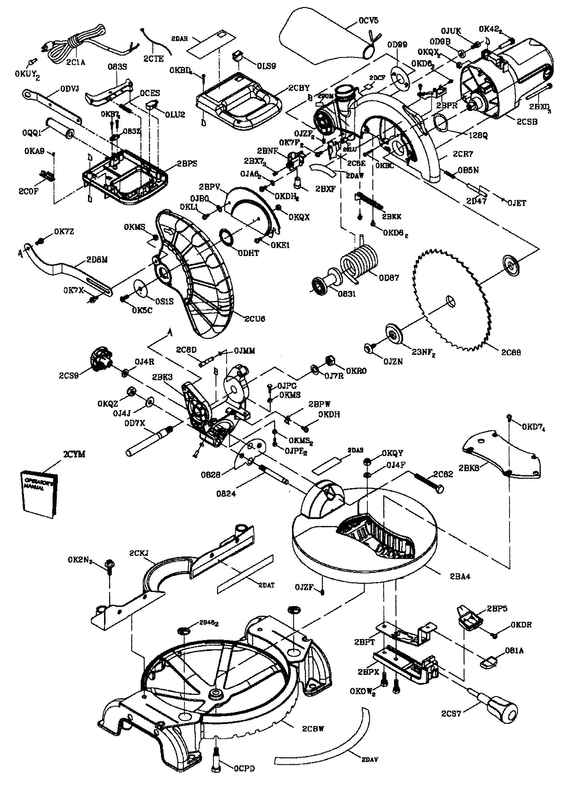 Craftsman Compound Miter Saw Parts