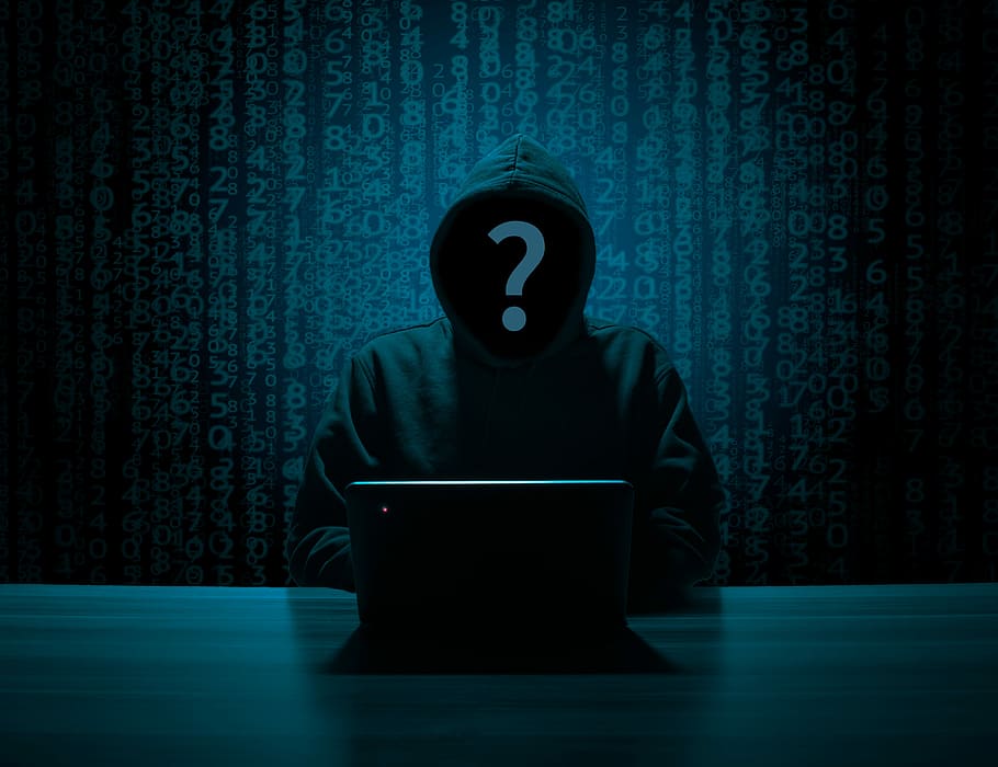 person in gray hoodie using computer inside dark room, hacker, HD wallpaper