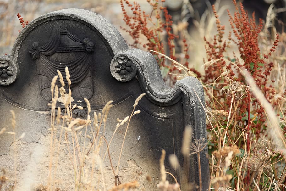 gray and black tombstone, ancient, burial, cemetery, dead, death, HD wallpaper