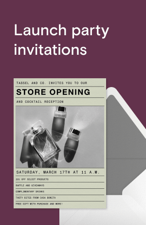 Launch party invitations