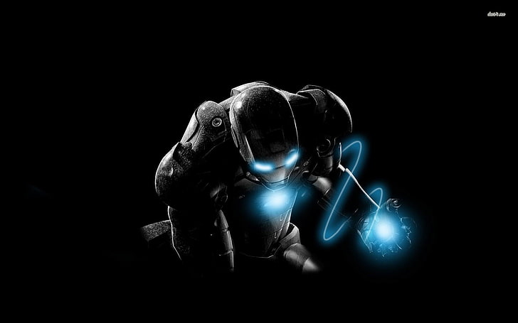 HD wallpaper: Iron Man illustration, black background, indoors, studio shot  | Wallpaper Flare