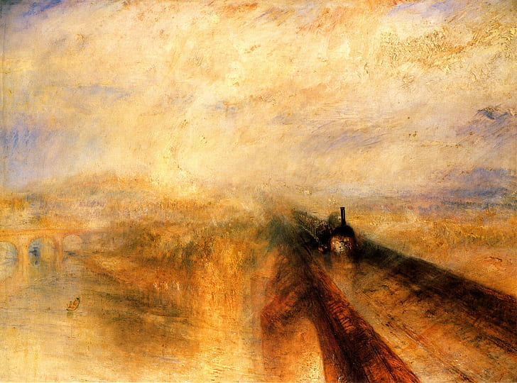 J. M. W. Turner, painting, Railway, Traditional Art, HD wallpaper